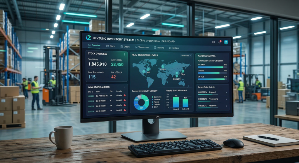 Inventory Management System Dashboard by Devzuno Technologies